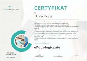 Certyfikat za udział w konferencji